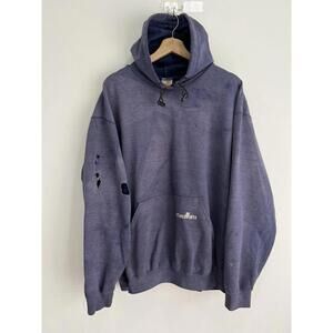 Vintage Carhartt Thrashed Sun Faded Hoodie Sweater detroit